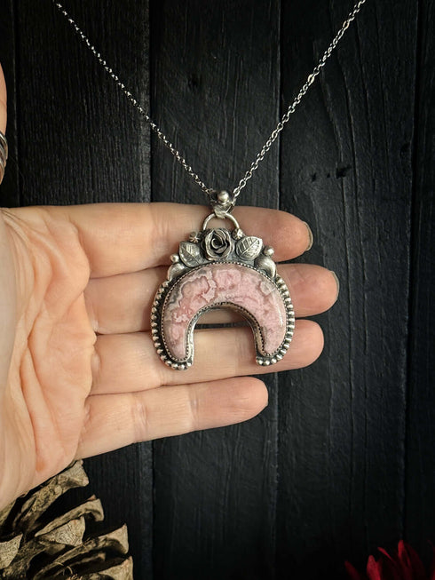 Colgante Luna Rodocrosita